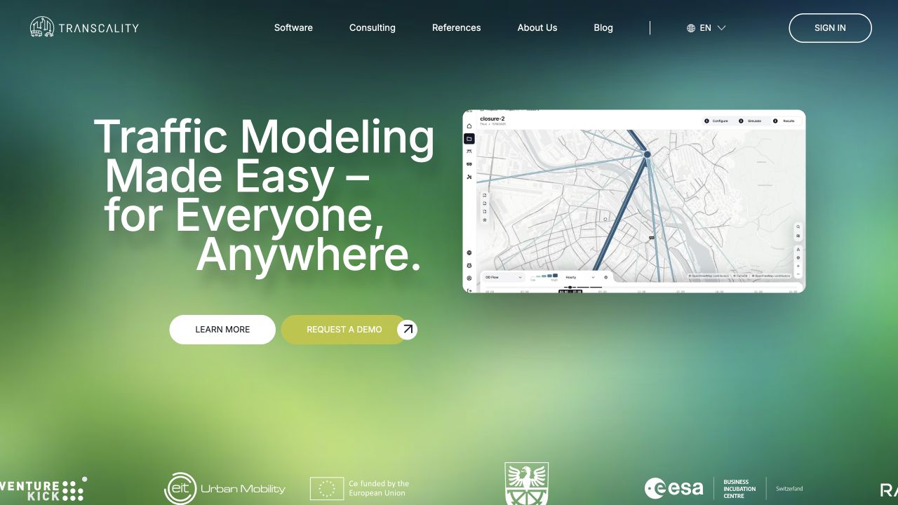 The Transcality public website